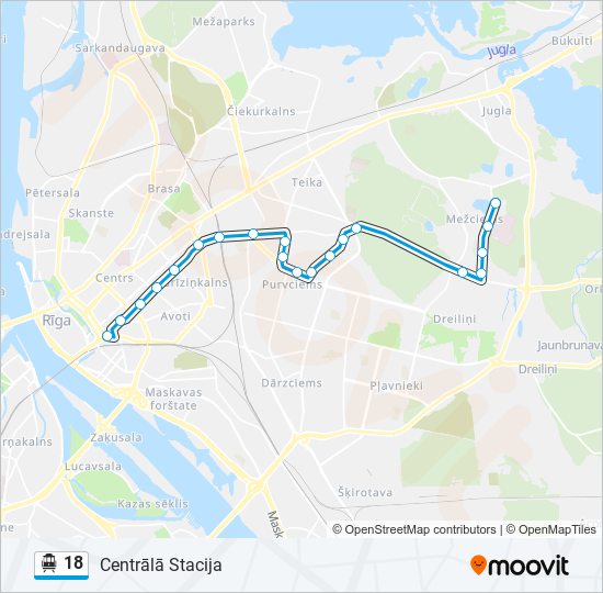18 cable car Line Map