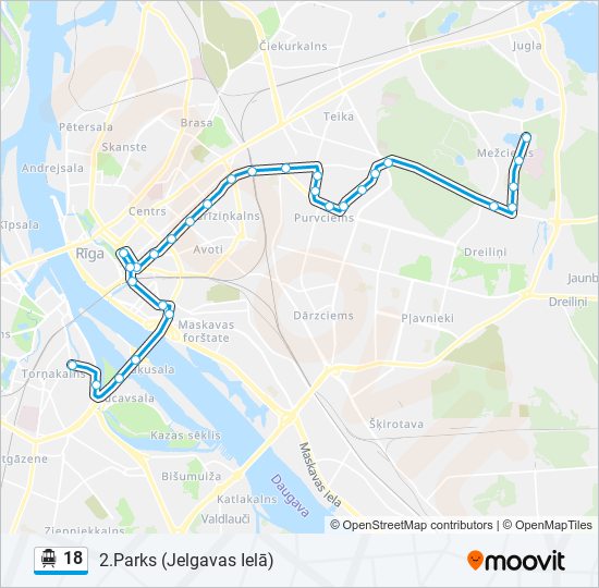 18 cable car Line Map