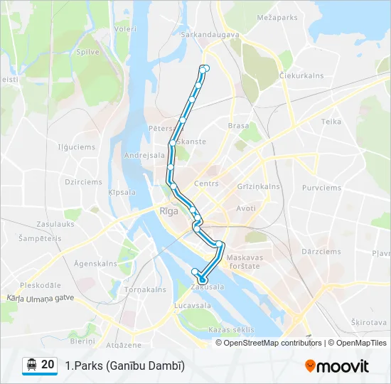 20 Cable Car Line Map