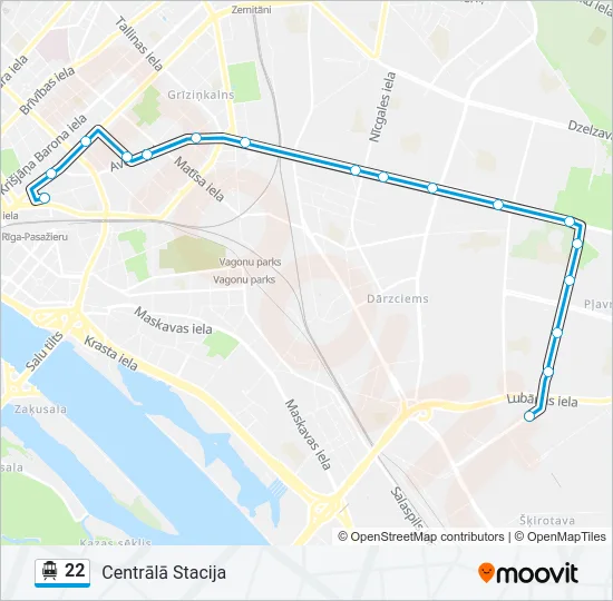22 Cable Car Line Map