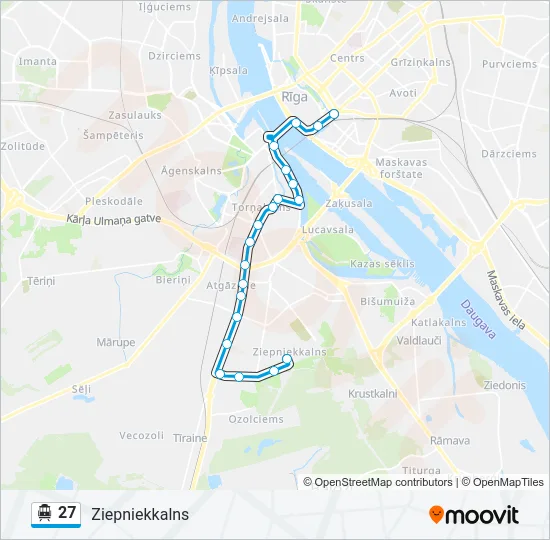Канатная дорога 27: карта маршрута