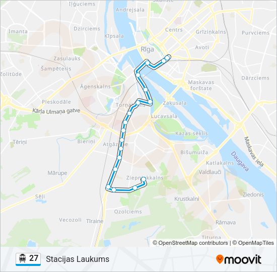 27 cable car Line Map