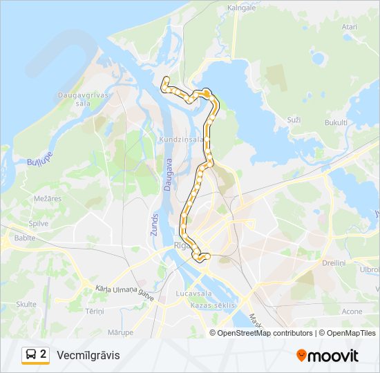 2 Bus Line Map