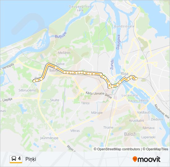 4 Bus Line Map