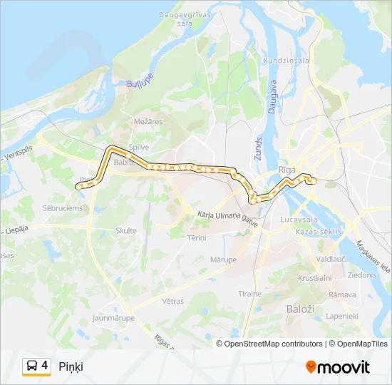 4 Bus Line Map