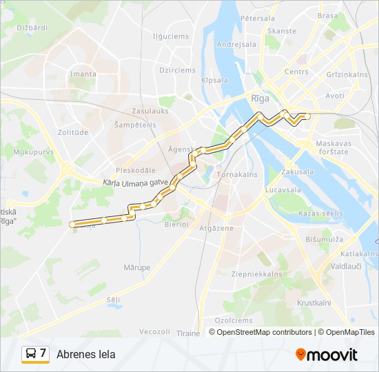 7 bus Line Map