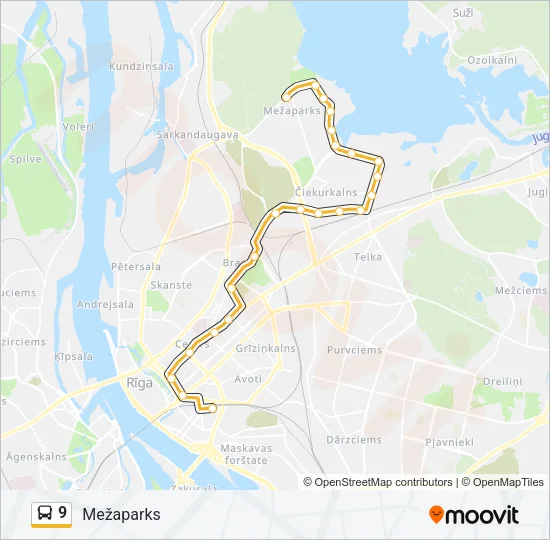 9 Bus Line Map