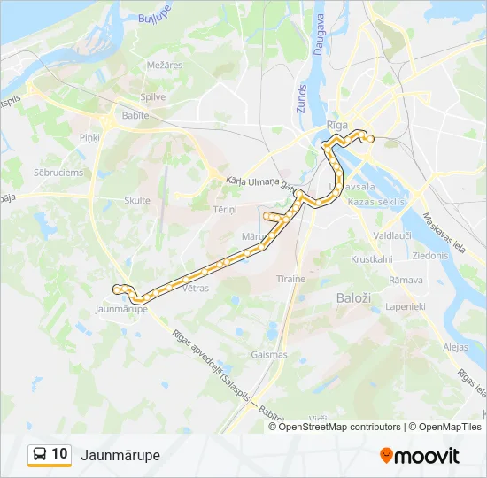 10 Bus Line Map