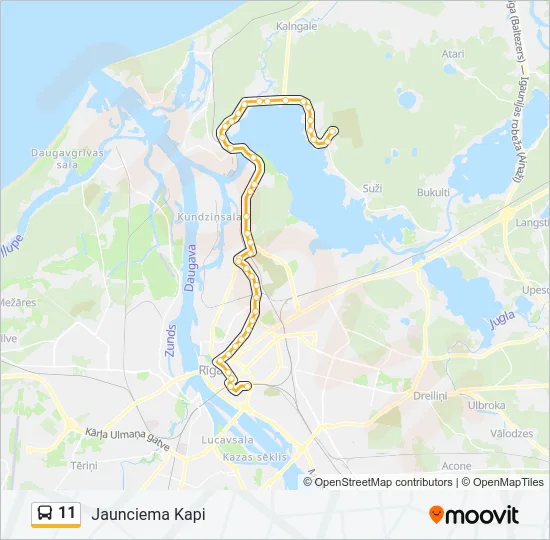 11 Bus Line Map