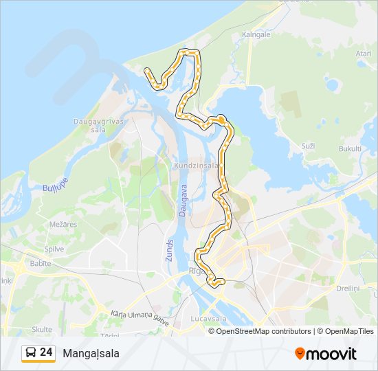 24 Bus Line Map