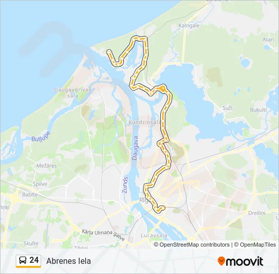 Автобус 24: карта маршрута