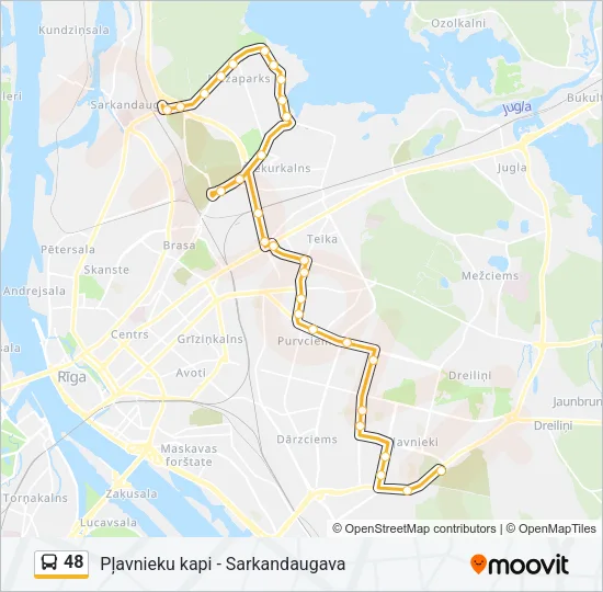 48 Bus Line Map