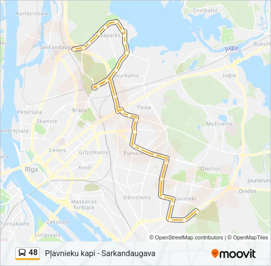 48 Bus Line Map