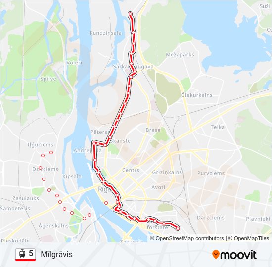 5 Light Rail Line Map