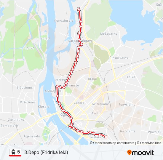 5 Light Rail Line Map