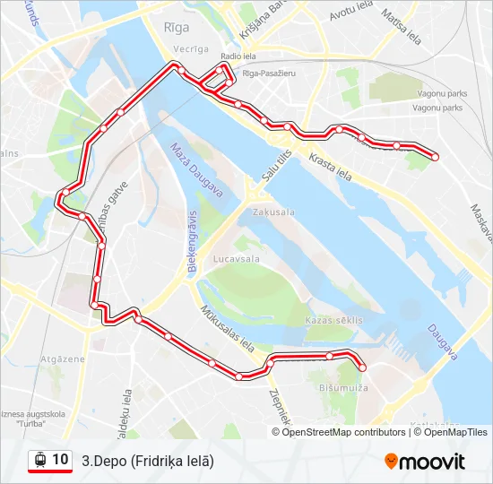 10 Light Rail Line Map