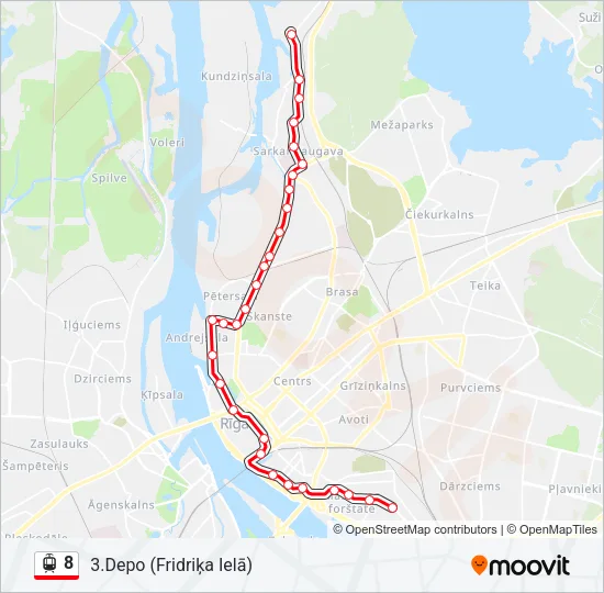 8 Light Rail Line Map