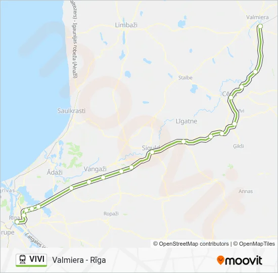 VIVI Train Line Map