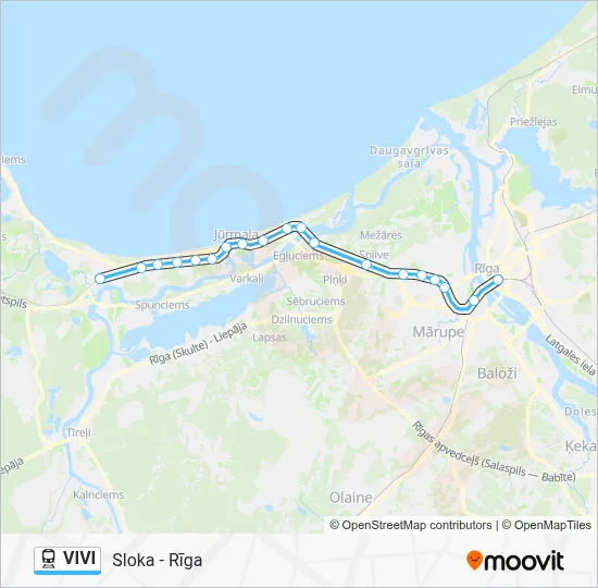VIVI Train Line Map