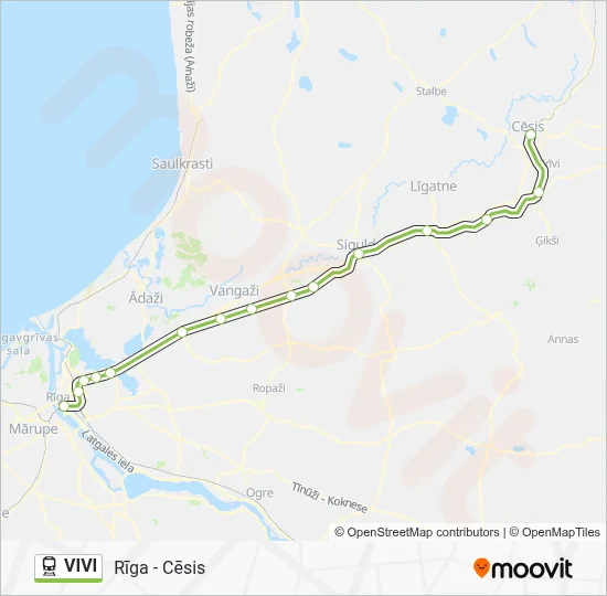 VIVI Train Line Map