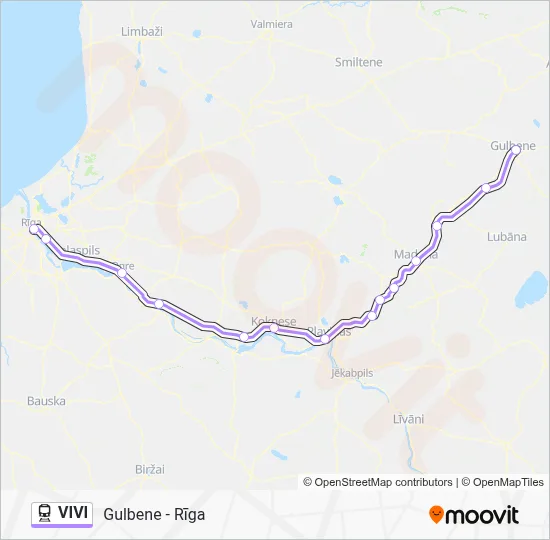 VIVI Train Line Map