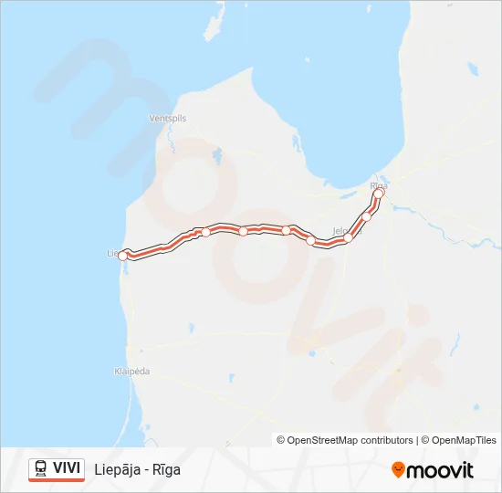 VIVI Train Line Map