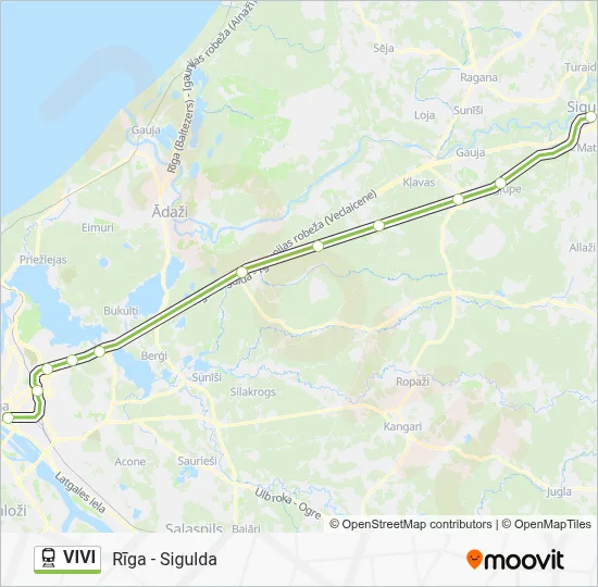 VIVI Train Line Map