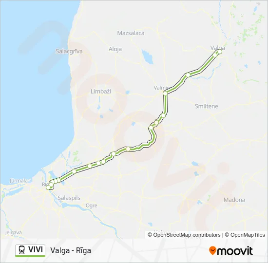 VIVI Train Line Map