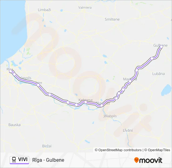 VIVI Train Line Map
