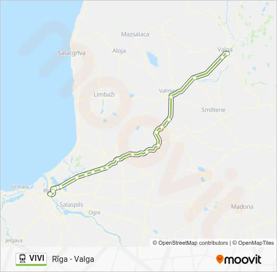 VIVI Train Line Map