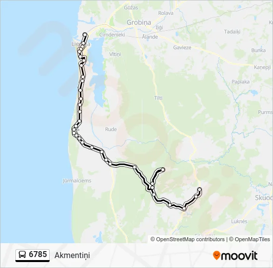 Автобус 6785: карта маршрута