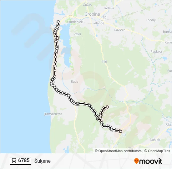 Автобус 6785: карта маршрута