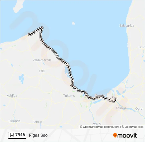 Автобус 7946: карта маршрута