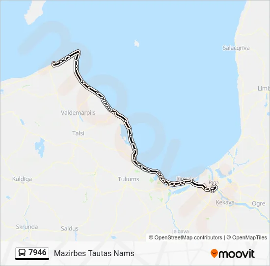 Автобус 7946: карта маршрута
