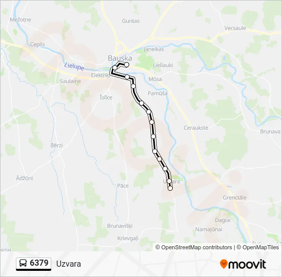 Автобус 6379: карта маршрута