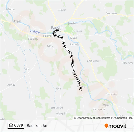 Автобус 6379: карта маршрута