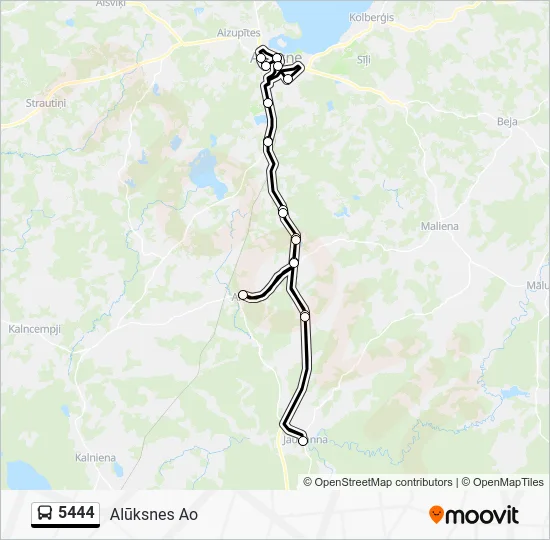 Автобус 5444: карта маршрута