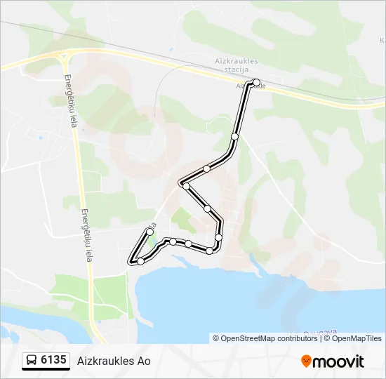 Автобус 6135: карта маршрута