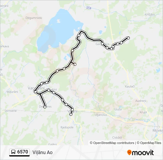 Автобус 6570: карта маршрута