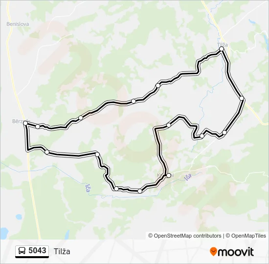 Автобус 5043: карта маршрута
