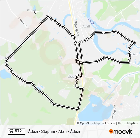 Автобус 5721: карта маршрута