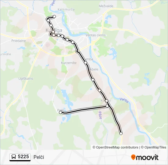 Автобус 5225: карта маршрута