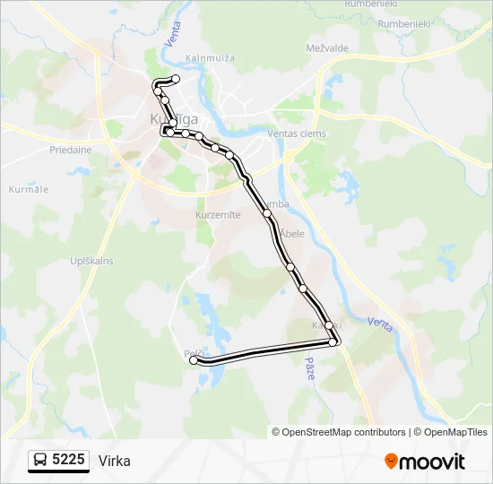 Автобус 5225: карта маршрута