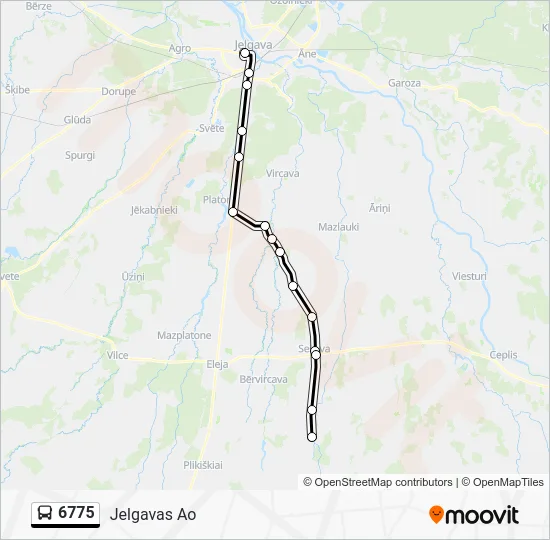 Автобус 6775: карта маршрута