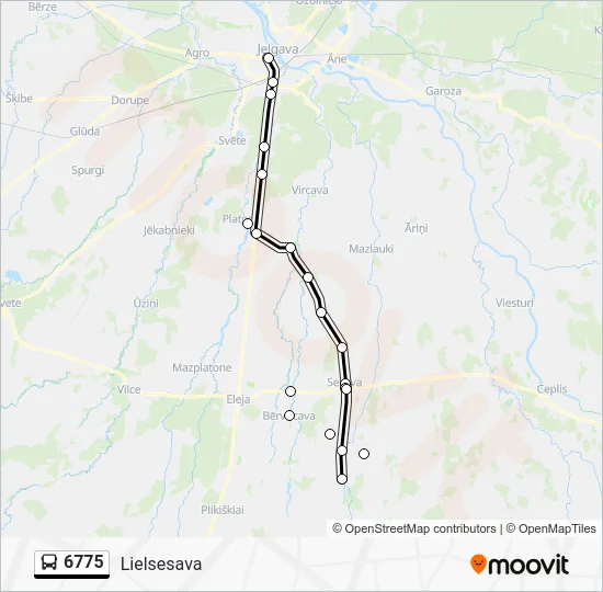 Автобус 6775: карта маршрута