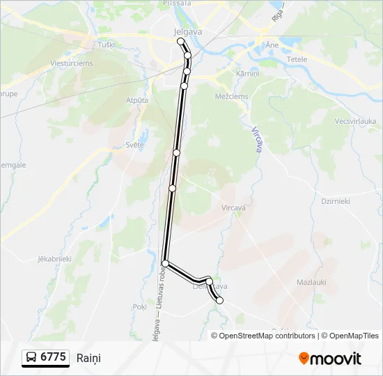 6775 Bus Line Map