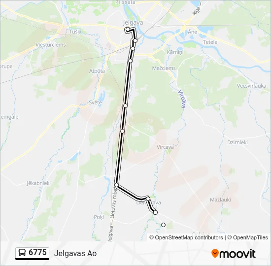 6775 Bus Line Map