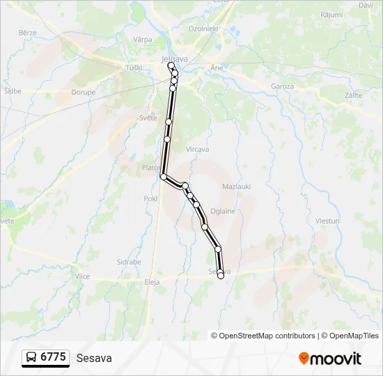 6775 Bus Line Map