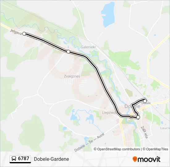 Автобус 6787: карта маршрута