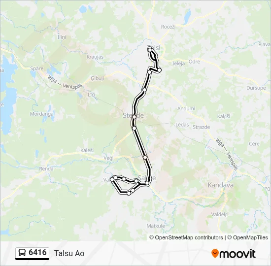 6416 Bus Line Map